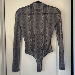 NEVER WORN!! Snake Skin See Through Body Suit - Medium